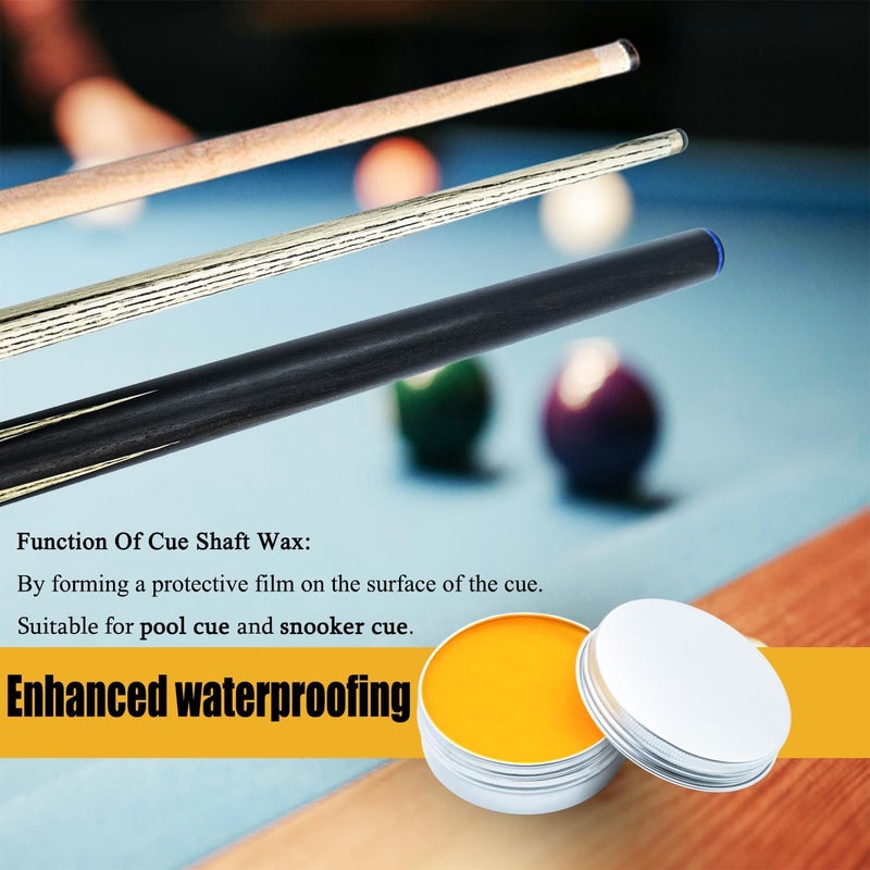 OMTRS Pool Cue Shaft Wax Set, 2/3 Pack Pool Cue Stick Wax Cleaner with Cleaning Cloth Cue Shaft Burnisher and Smoother for Wood Pool Stick - Image 4